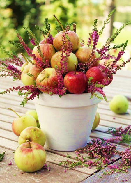 décoration automne pommes